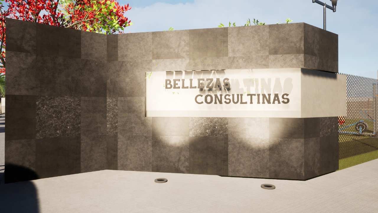 Render ilustrativo del acceso proyectado a Bellezas Consultinas